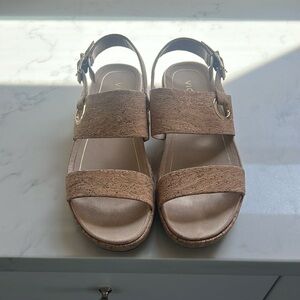 Brand new never worn cork sandals